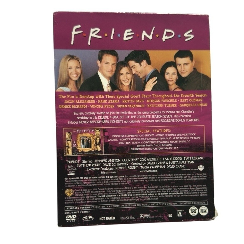 Friends Complete Seventh Season 7 DVD Box Set TV Series Comedy Region 1 TV Show - Picture 3 of 9